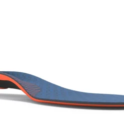 View6_Work_Cushion_2731x1667_fefc29ad-b0c8-4467-b223-31777e824a02 - Horizon Industries Blue athletic shoe insole with orange edge, contoured heel support and grip texture for stability