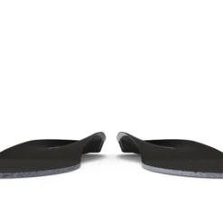 View7_All-Purpose_Support_Low-Arch_2731x1667_a47fdda2-4702-4bf9-94d4-dd517186d29d - Horizon Industries Black flip-flop sandals with a speckled gray sole, shown from a low front view against a white background.